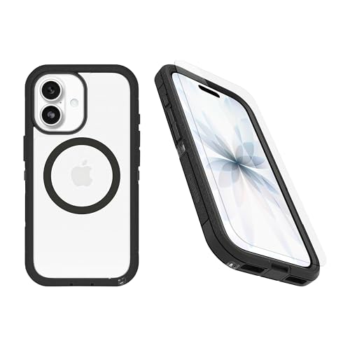 OtterBox iPhone 17 (�̂�)�o���h��:�f�B�t�F���_�[�V���[�YXT�P�[�X&�X�N���[���v���e�N�^�[-�_�[�N�T�C�h(�N���A/�u���b�N) - MagSafe�ɃX�i�b�v�I��-�^�t-���őϋv��-�񏬔��p�b�P�[�W�B