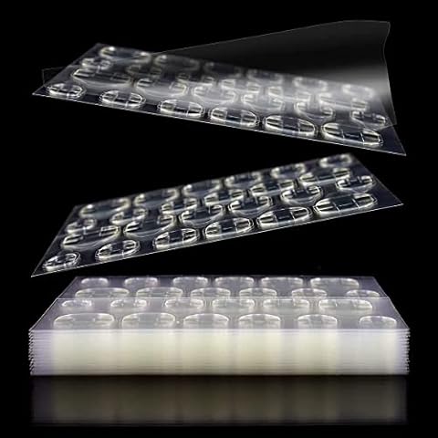 480 PCS 20 Sheets Transparent False Nail Stickers Double-Side Glue False Nail Sticky Tabs Waterproof False Nail Glue Stickers Breathable False Nail Tabs Adhesive Strong for Press on Nail DIY Nail Art Cover