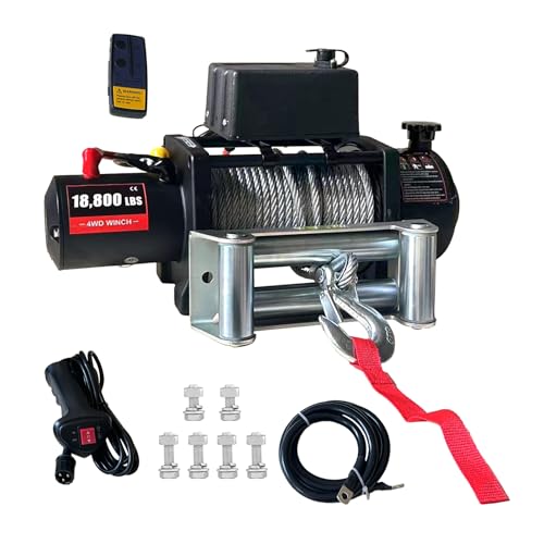 Winche eléctrico para camión 18800 lbs con control remoto miniatura 1