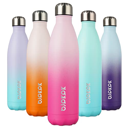 Image of BJPKPK 25 oz Insulated Water Bottle, Stainless Steel Flask, Leak Proof