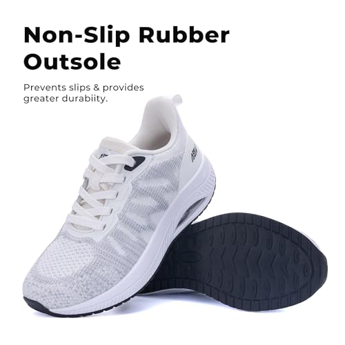Image of QAUPPE Womens Walking Shoes with Arch Support Athletic Orthotic Sneakers for Women Foot Pain Relief
