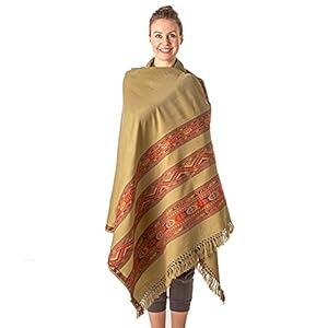 Om Shanti Crafts Meditationsschal oder -decke Braun