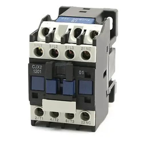 Contactor de CA 24V 3 polos 1 NC modelo CJX2-1201 para interruptor de control de motor eléctrico