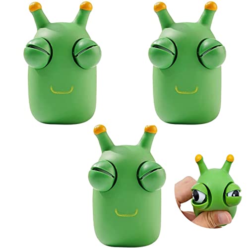 3PCS Fidget Toys Green Worm Toys, Gift for Children and Adults Release Stress and Anxiety