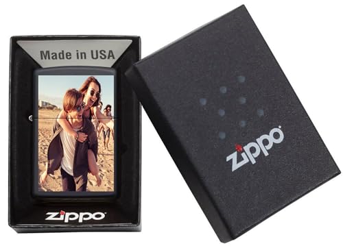 Encendedor Zippo personalizado con foto y grabado negro miniatura 4