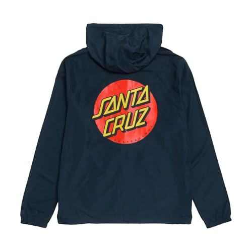 SANTA CRUZ Cruz Hooded Windbreaker L/S Jacket Classic Navy XXL Mens