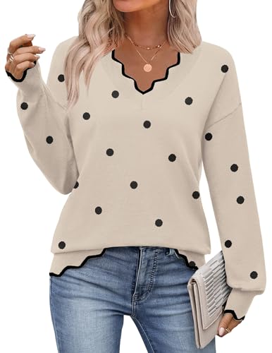 Zeagoo Women's Fall Sweaters Business Casual Loose Fit V Neck