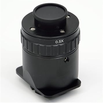 Microscope Accessories Kit 1/2X Adapter Lens 38mm C-Mount Trinocular Stereo Microscope Tube for Digital Camera Focusing Microscope Slides