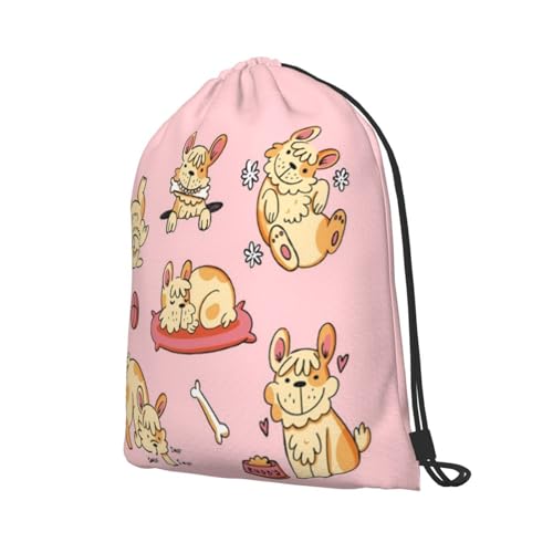 Backpack Bag Drawstring Design Easy To Open Close, Portability Drawstring Pocket Adjustable Shoulder Strap Length Suit Sports Gym Travel Camping Library for Man Woman Dog602