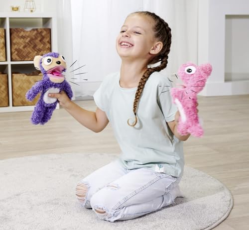 Simba 105953331 ScreamerZ Bär „Babbling Bear“ mit Sound - witziges Kuscheltier mit Schrei-Geräuschen - Plüschfigur für Kinder ab 5 Jahre, ca. 30 cm, blau