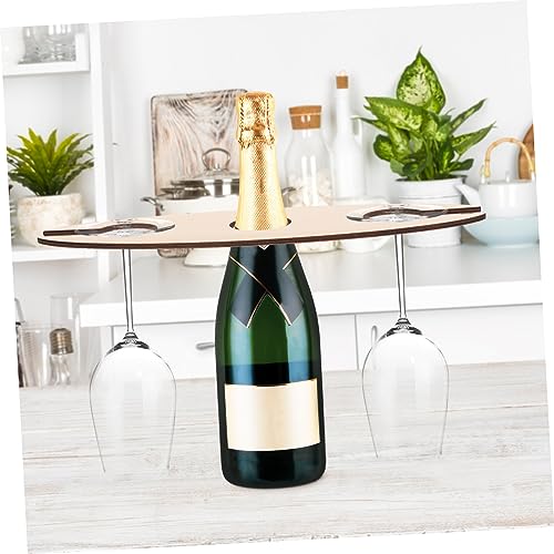 Soporte para botellas de vino de madera 3 piezas para pared miniatura 3