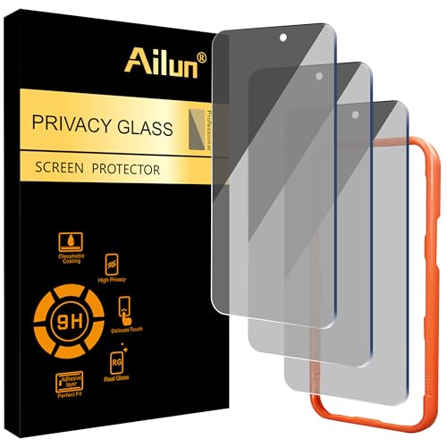 Ailun 3 Pack Privacy Screen Protector for iPhone 16 Pro Max [6.9 inch], Anti Spy Private Tempered...