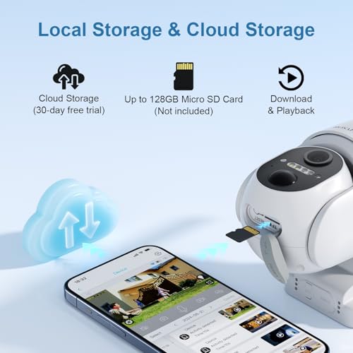 Image of HOSAFE.COM WiFi Camera, Security Camera Outdoor Wireless, CCTV Camera Systems, 360 Camera with PTZ, PIR Sensor, 2K HD Color Night Vision, SD /Cloud, IP66 Waterproof