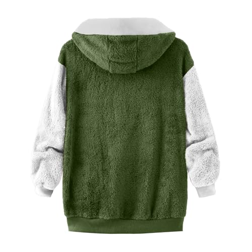 Girls Fleece Sweater Full Zip Shepra Sweatshirts Jacket Warm Winter Fuzzy Hoodies with Pockets Cozy Fluffy Outerwear3