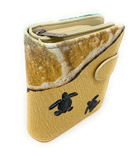 Shag Wear Baby Turtles Small Fashion Wallet for Women and Teen Girls Vegan Faux Leather 4.5