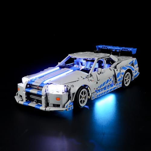 Image of BRIKSMAX Light Kit for Lego-42210 2 Fast 2 Furious Nissan Skyline GT-R (R34) Car -Led Lighting Compatible with Lego Technic Building Set- Not Include Lego Set