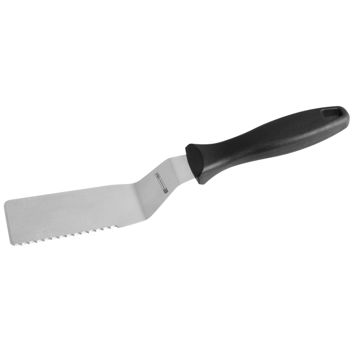 Fackelmann FM Professional 21718 Spatule cuisine, Spatule service, Spatule, Ustensile de cuisine, Acier inoxydable, Polyamide, Argenté, Noir, 26 cm x 4,5 cm x 0,1 cm