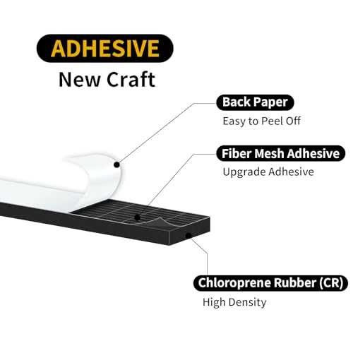Image of Weather Stripping Door Seal,High Density CR,1 /2 in x 1 /16 in x 33Ft | Weather Stripping,Soundproof,Cold Insulation,Foam Insulation Tape for Door, Front Door Frame, Windows,Sliding Door,Black