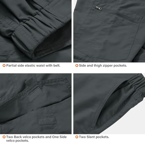 Mens Hiking Pants Quick Dry UPF 50 Travel Fishing Safari Cargo Pants Boy Scout Pants3