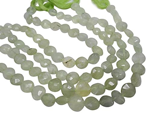 Prehnite beads en forme de coin facetté de 8mm pour réparer ou fabriquer un collier