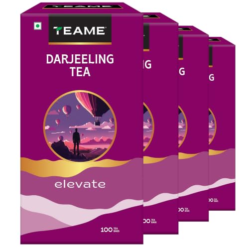 Image of TE-A-ME Darjeeling Black Tea Bags - Total 400 Count | Darjeeling Tea 100 Tea Bags | Pack of 4 (100 x 4)