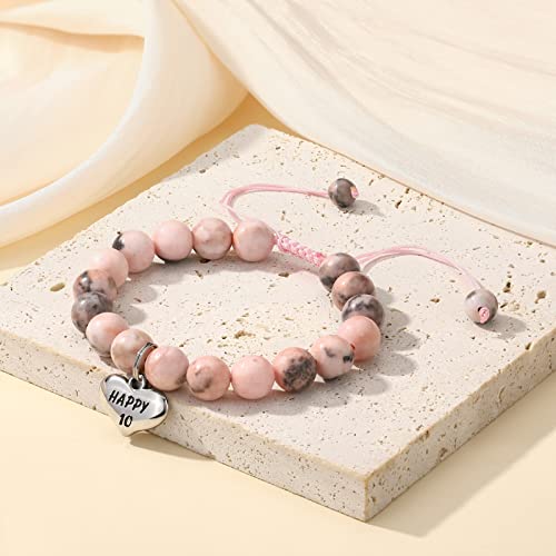 Image of MIXJOY Happy Birthday Gifts for Women, Birthday Braided Beads Bracelet Gifts for Turning Age Daughter Granddaughter Niece