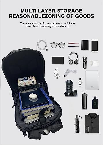 Image of Vagary LED Backpack Laptop Bag Motorcycle Riding Backpack With Hard Shell Travel Bag LED Motorbike Luggage Bags High-Capacity Helmet, Waterproof Backpack Laptop Bag With Programmable Screen