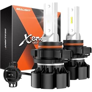 SEALIGHT 5201 5202 Led Fog Light Bulbs, 600% High Bright Super Heat Dissipation PS19W PS24W Fog Lights Led, 6500K Cool White Replacement 50000HRS Lifespan 5202 Fog Light Bulb for Car, Pack of 2