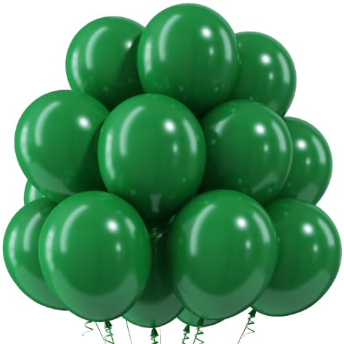 Image of Togvu Green Balloons, 50Pack 12 Inch Dark Green Latex Party Balloons for