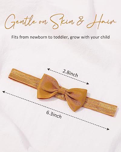 jollybows 40pcs Baby Girls Bows Headbands Elastic Hairband Ribbon Bow + 40PCS 2 Inches Baby Girls Hair Bows Ties Mini Boutique Elastic Hair Rubber Ribbon Hair Band Accessories for Kids Toddlers Infant4