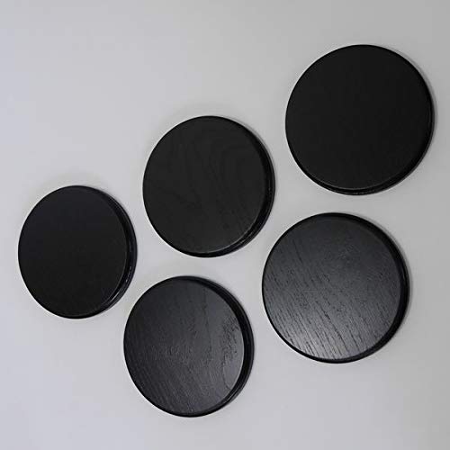 GTK - Geweihe & Trophäen KRUMHOLZ 5 Placas de cuña para Armas, Redondas, 15 cm, Color Oscuro