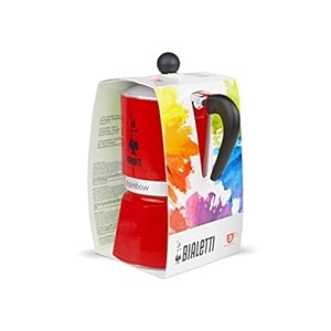 Bialetti Rainbow Stovetop Espresso Maker Moka Pot 3 Cups 43 Oz 130 Ml Aluminium Red