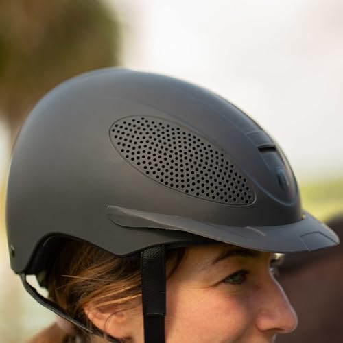 Equinavia Skylar Equestrian Riding Helmet - Lightweight and Sporty Design with Airflow Vents, Easy-Adjust Dial, Removable Liner, ASTM F1163-23/SEI Certified - Black - XS/S