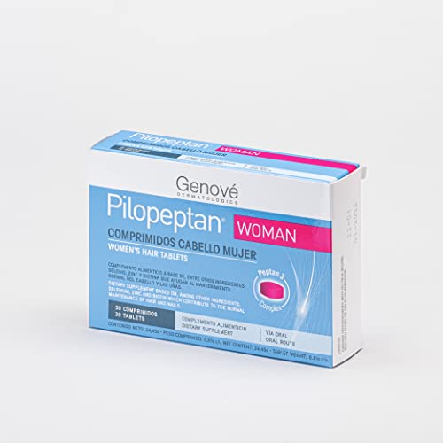 Pilopeptan Woman Comprimidos| Anticaída Capilar Mujer | Cabello y Uñas | Potencia el Crecimiento, Formación de Queratina, Regeneración Capilar y Protege el Cuero Cabelludo | 30 Comprimidos Cover