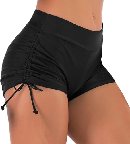 Women's Swim Shorts Swimsuit Boy Shorts Tie Side Bathing Suit Bottom Bikini Board Shorts3