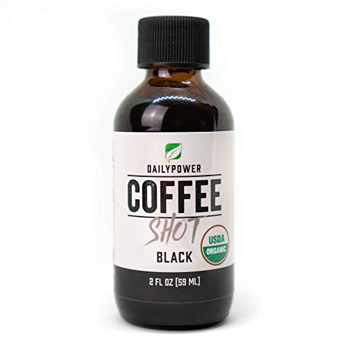 DailyPower Organic Coffee Shot - 220mg of Caffeine - 12 Count (Black)