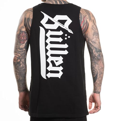 Sullen Mens Bold Tank Tattoo Lifestyle Graphic Art Sleeveless Soft Premium Tank Top Black