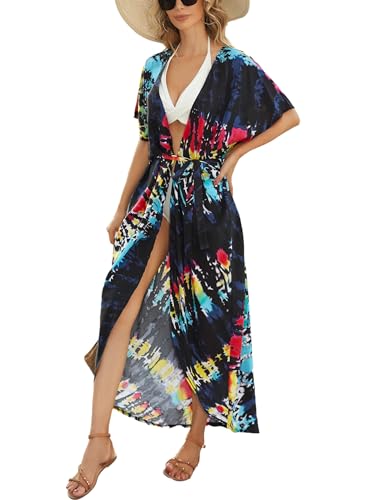 Image of Kaftan Dresses for Women Plus Size Summer Beach Dress with Print and Swim Cover Ups