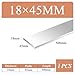 1pcs Premium 6061 Aluminum Flat Bar - 18-20mm Thick, 500mm Length for Industrial and DIY Applications(18x45mm)