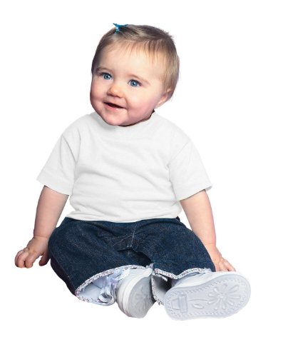 Rabbit Skins Infant Crewneck Short-Sleeve T-Shirt, White, 24 Months