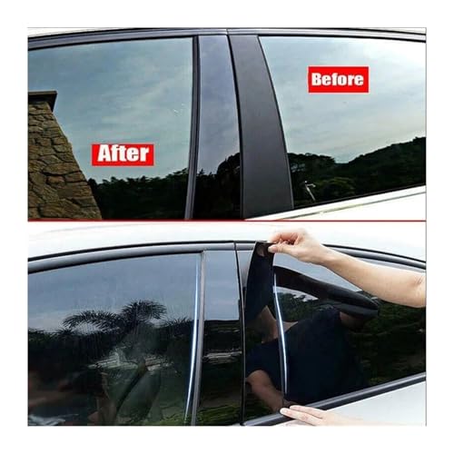 Cubiertas protectoras para postes de pilares de ventanas, 8 molduras para Prius 2010-2015 6