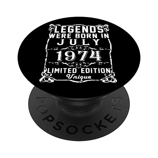 Cumpleaños Julio 1974 Edición Limitada Regalo Legend July PopSockets PopGrip Intercambiable