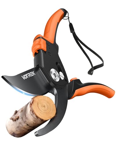 VOTREK Pruning Shears, [Patented Stepless Handle Opening] - Garden Clippers with Ultra-Sharp SK5 Steel for Weak Hand, Pruners Universal Fit for All Hand Sizes, Effortlessly Cuts 1-Inch Branches
