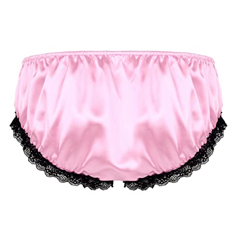 Hularka Sissy Pouch Panties Men Satin Lace Frilly Bowknot Bikini Briefs Panty Crossdress Underwear2