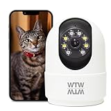 WTW 塚本無線 みてるちゃんNEKO8 防犯カメラ 監視カメラ 見守り ペット 高齢者 監視 Wi-Fi ワイヤレス 2.4Ghz/5Ghz対応 ダブルバンド スマホ パンチルト 夜間撮影 防犯灯 双方向通話 屋内 家庭用 留守番 IPカメラ WTW-NEKO8