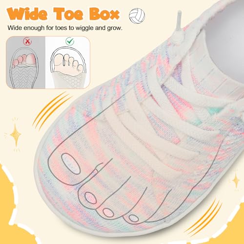 Image of LeIsfIt Toddler Shoes Girls Boys Wide Shoes Kids Zero Drop Minimalist Sneakers Barefoot Slip on Tennis Sneakers