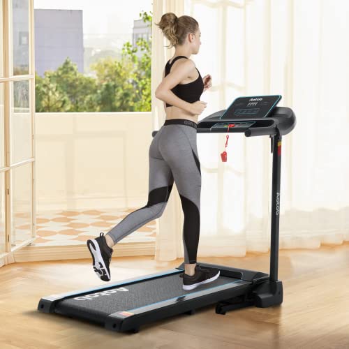 ACCPO Treadmill for Home, Max 2.5 HP Electric Folding Treadmills for Running and Walking Jogging Exercise with LED Display,12 Preset Programs Running Machine,300 LBS Weight Capacity (Black)