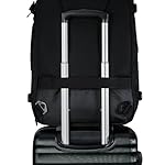 Amazon Basics Travel Backpack, Carry On Backpack, With Laptop Compartment, 40L Capacity, Expandable for 10% Extra Space, Backpack & Shoulder Bag Dual Use, 15.8"W x 21.5"H x 8.3"D, Black - Image 5