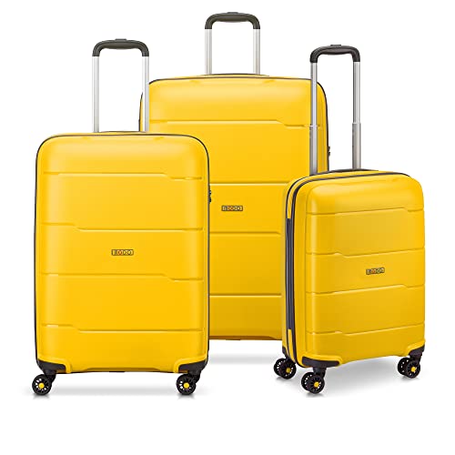 RONCATO Set de 3 Carros G+M+C 4W Galaxy Amarillo Unisex Adulto, Amarillo, PEQUEÑO + Mediano + Grande, Maleta, Amarillo, PEQUEÑO + Mediano + Grande, Maleta