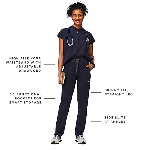 Figs Yola High Waisted Skinny Scrub Pants For Women - Navy, Regular Xl #TOP1